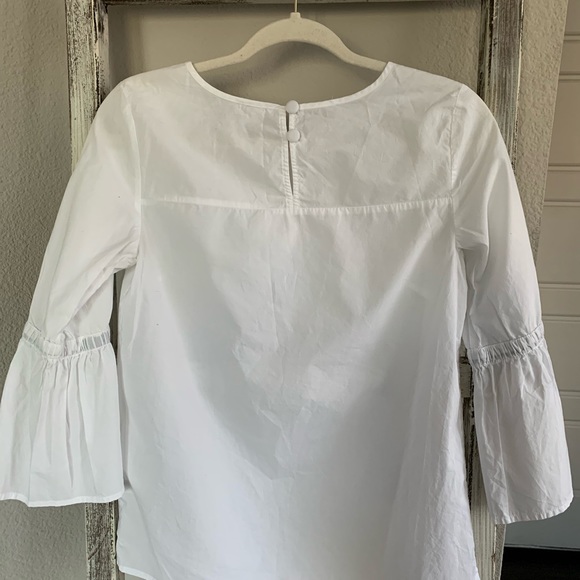 J.crew white with blue ribbon 🎀 Top - Picture 5 of 6